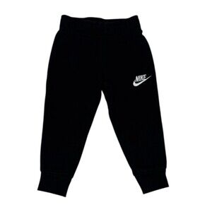 Nike Boys Toddler Black White Logo Jogger Sweatpants‎ 2T Casual Sportswear